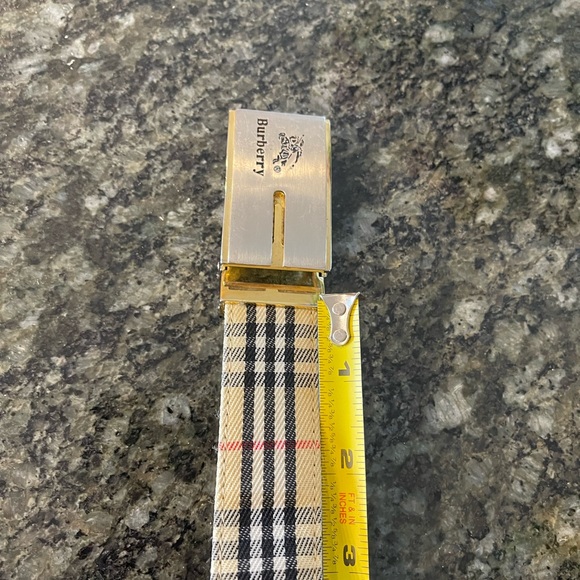 Beautiful Burberry belt with silver and gold buckle size S/M - Picture 7 of 9